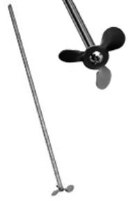 Перемешивающий элемент пропеллерный, 3 закрепленные лопасти, d 55 мм, длина 350/450 мм, нержавеющая сталь, IM 2