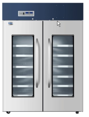 Холодильник, 1378 л, +2…+8 °C, две двери со стеклом, HYC-1378, Haier