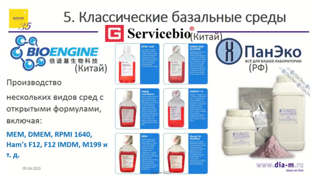 Среды для клеточной и генной терапии