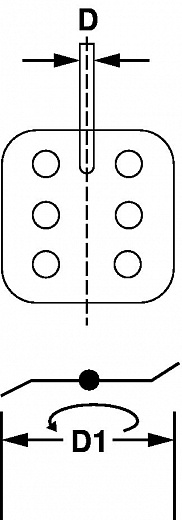 Перемешивающий элемент лопастной, квадратный, 6 отверстий, d (стержня) 8 мм, длина 400 мм, нержавеющая сталь Фото 3