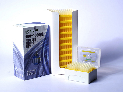 Наконечники до 200 мкл, универсальные, без фильтра, прозрачные, 96 шт./штатив, 1920 шт./уп., Jet Biofil, Китай
