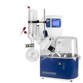 Испаритель роторный Strike 385, вертикальный холодильник, автоматический лифт, в комплекте вакуумная станция CSH 520, Wiggens, Китай
