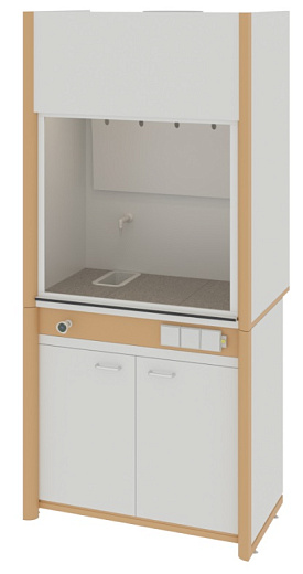 Шкаф вытяжной общего назначения, ширина 90 см, монолитный пластик Trespa