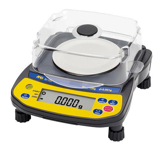 Весы прецизионные, 120 г/0,001 г, внешняя калибровка, ветрозащитный кожух, EJ-123, A&D