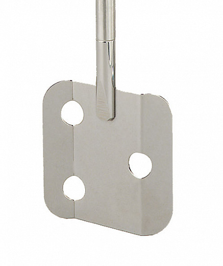 Перемешивающий элемент лопастной, квадратный, 3 отверстия, d 70 мм, длина 300 мм, стержень 10 мм, нержавеющая сталь Фото 1