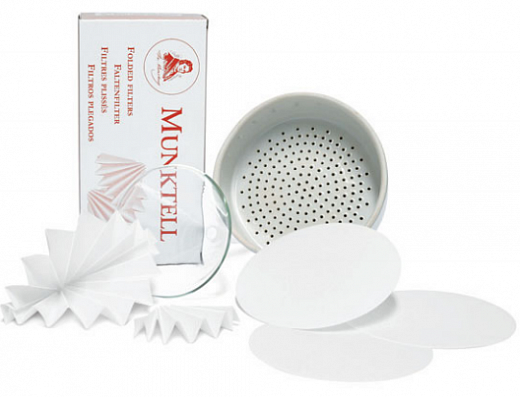 Фильтр бумажный общего назначения  круглый, d 125 мм, класс 4 b, 22 с/10 мл, 100 шт/уп. Фото 2