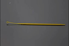 Петля микробиологическая 1 мкл, полистирол, округлый кончик, желтая, стерильная, 100 шт./уп., Glassco, Индия