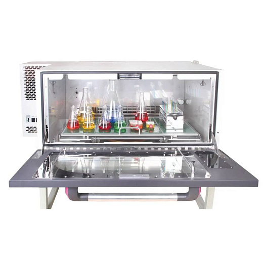 Шейкер-инкубатор c CO₂, 257 л, ампл. 1-50 мм, 30-300 об/мин, от +4 до +60°С, с охлаждением, платформа 850×450 мм, колбы до 5 л, ZWYC-290A