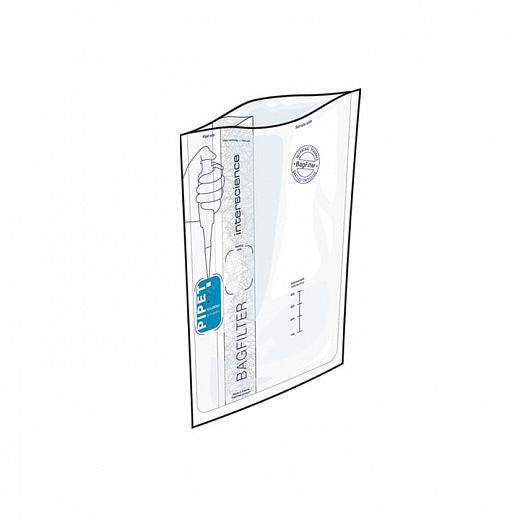 Пакеты для гомогенизации 400 мл, фильтр боковой, d пор < 250 мкм, стикер для отбора проб, поле для маркировки, градуировка, BagFilter Pipet, стерильные