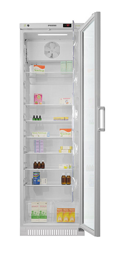 Холодильник фармацевтический, +2…+15 °С, 400 л, дверь с тонированным стеклопакетом, ХФ-400-3, Позис — вид внутри