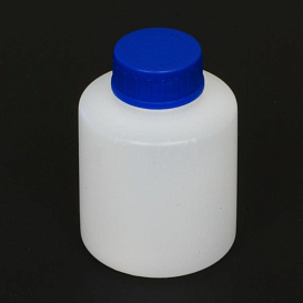 Бутыль, 50 мл, круглая, крышка винтовая, белый ПЭ, Россия