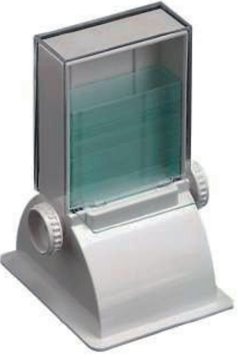 Диспенсер для предметных стекол, на 50 стекол, АБС-пластик, Heinz Herenz