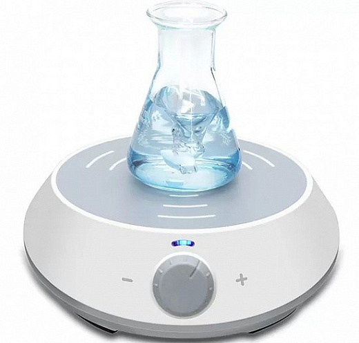 Магнитная мешалка без нагрева, объём по воде 1,5 л, d платформы 120 мм, 300-2000 об/мин, EcoStir-круглая, DLab, Китай