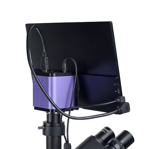 Микроскоп поляризационный, прямой, проходящий свет, с камерой и монитором, Magus Pol D800 LCD, Magus