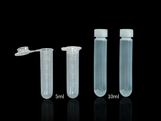 Пробирка центрифужная 10 мл, PPCO, круглодонная, винтовая крышка, 50000 х g, Китай
