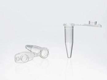 Пробирки типа Эппендорф, 0,5 мл, до 30000 g, с защелкой, градуированные, с низким связыванием белка, бесцветные, ПП