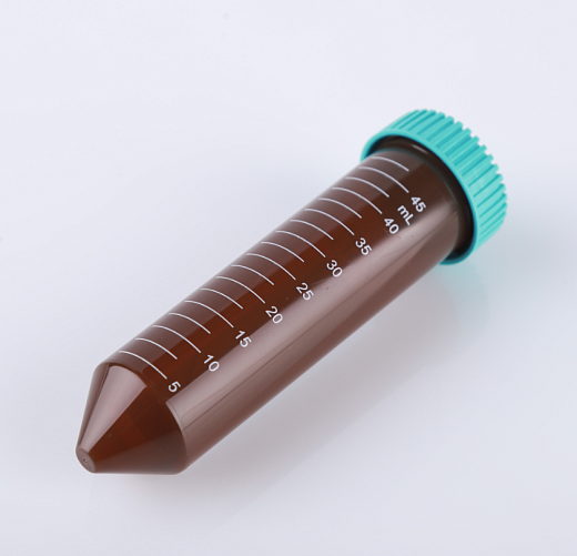 Пробирки 15 мл, ПП, резьбовые, конические, с крышкой, стерильные, без ДНКаз, РНКаз, пирогенов, 12000g, premium, янтарные, 50 шт./штат., 500 штат./кор., Nest, Китай