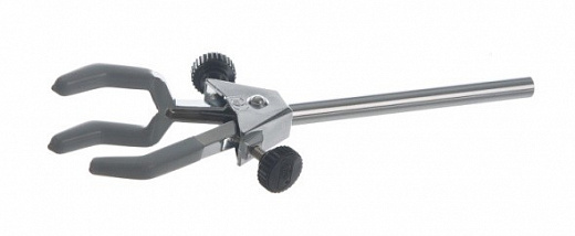 Зажим штативный, 3 лапки, длина 150 мм, хромированный с PVC, Bochem