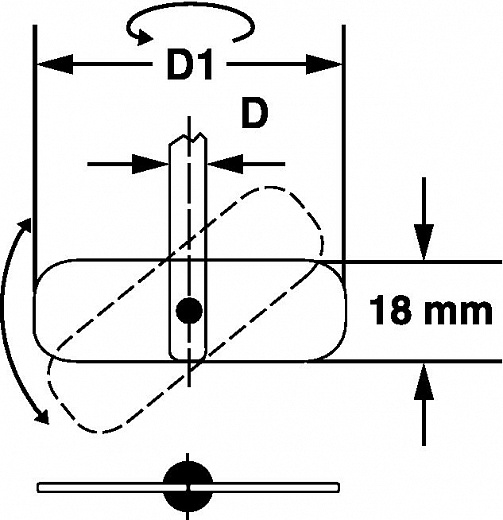 Перемешивающий элемент пропеллерный, 2 поворотные лопасти, d 60 мм, длина 500 мм, нержавеющая сталь Фото 3