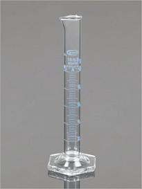 Цилиндр мерный, класс А, 500,0 мл, ц.д. 5,0 мл, БС, градуировка, шестиугольное основание, сертификат на партию, 2 шт./уп., Glassco