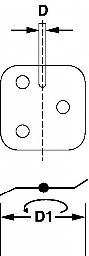 Перемешивающий элемент лопастной, квадратный, 3 отверстия, d 70 мм, длина 500 мм, нержавеющая сталь Фото 3