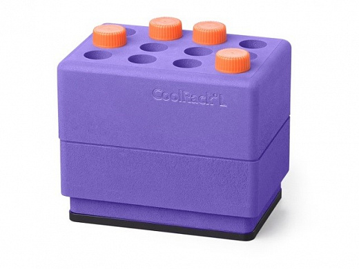 Штатив CoolRack L, для пробирок объёмом 15 мл, 12 места, с изолируемым модулем, фиолетовый