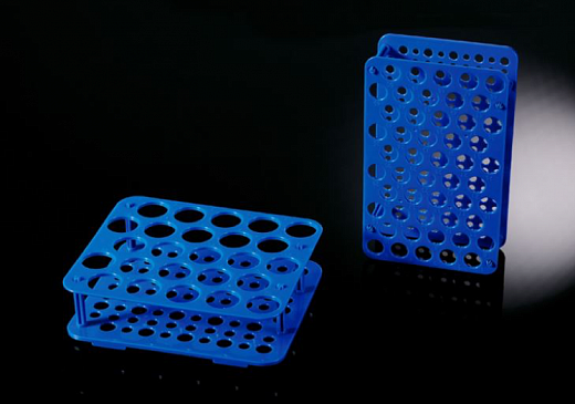 Штатив для пробирок, d 30 мм, 25 мест, полипропилен, синий