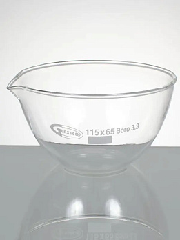 Чаша выпарительная, кварц, 95×36 мм, 1 шт./уп., Glassco, Индия
