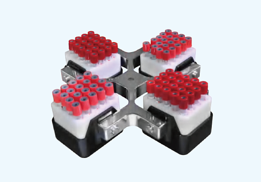 Адаптер для пробирок 10 мл круглое дно, на 20 мест каждый, максимально 80×10 мл в роторе 4×500 мл, квадратный бакет, 4 шт., Shuke, Китай