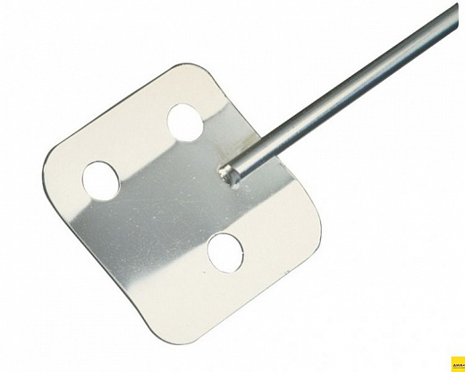 Перемешивающий элемент лопастной, квадратный, 3 отверстия, 70х70 мм, длина 450 мм, нержавеющая сталь, BR 13