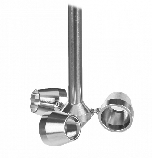 Перемешивающий элемент "принцип воронки", 3 конуса, d 80 мм, длина 500 мм, AISI 316 Фото 1