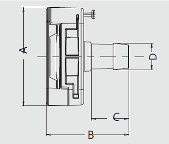 Чертёж коннектора с обозначениями сторон