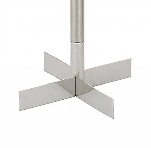 Перемешивающий элемент лопастной, 4 закрепленные лопасти, d 50 мм, длина 500 мм, нержавеющая сталь Фото 1