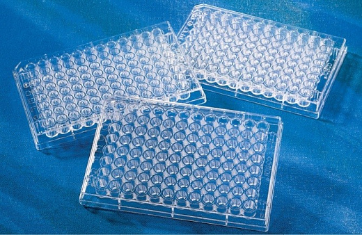 Планшет для хранения, 96 лунок, V-образное дно, прозрачная рамка, 25 шт./уп., 100 шт./кор., Corning