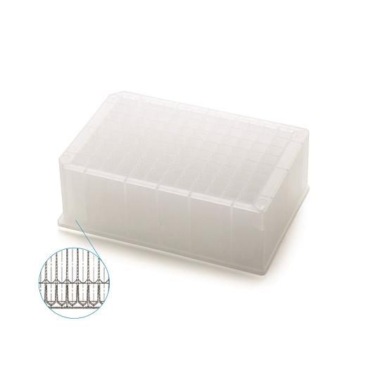 Планшет глубоколуночный 96/2200, V-образное дно, квадратная лунка, без крышки, нестерильный, 5 шт./уп., Совтех