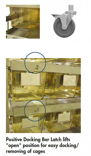 Стеллаж с клетками для крыс, без вентиляции, 30 клеток, полисульфон, 60 крыс Фото 2