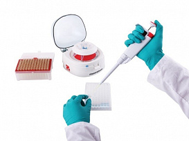 Центрифуга 6000 об/мин, 2000g, 8×1,5/2 мл и 4 стрипа х 0,2 мл, адаптеры 0,5 и 0,2 мл, FC5306