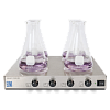 Магнитная мешалка без нагрева, объем по воде 2 л на 1 место, платформа 210х270 мм, 80-1500 об/мин, 4 места, с колбами, MS-01, Elmi