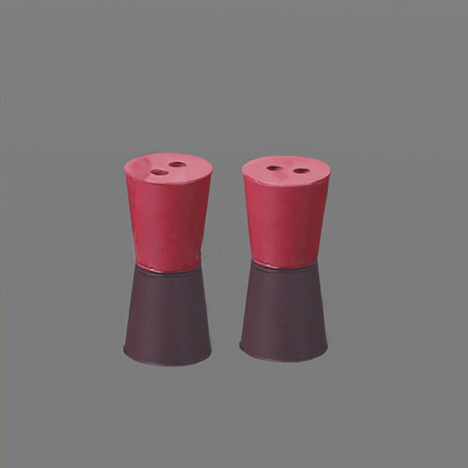 Пробка, резина, красная, шлиф 41/49, по DIN 12871, 24 шт./уп., Glassco