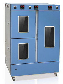 Климатическая камера постоянных условий «тепло-холод-освещение-влажность» для тестирования стабильности лекарств, +15...+65 ºC, 2 камеры, 2×250 л, смотровое окно, SHH-SSGD