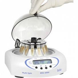 Центрифуга-вортекс 6000 об/мин, 2350g, 12х1,5/2 мл, 12х0,5/0,2 мл, ротор R-1.5 и ротор R-0.5/0.2, Мульти-Cпин, MSC-6000